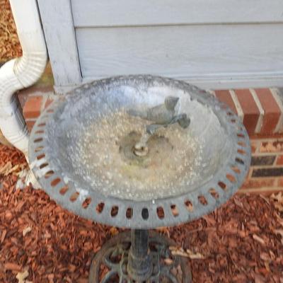 Beautiful metal bird bath