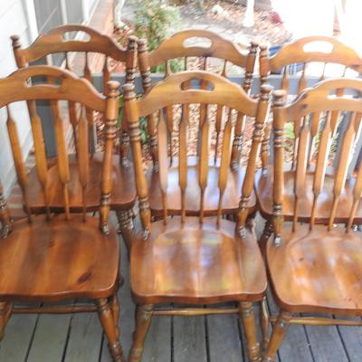 Set of 6 hardwood chairs