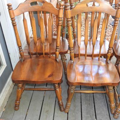 Set of 6 hardwood chairs
