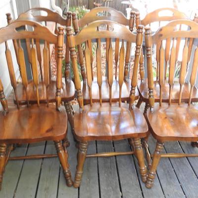 Set of 6 hardwood chairs