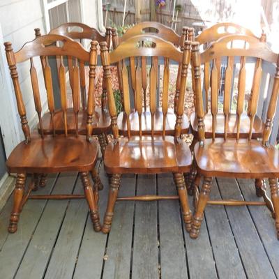 Set of 6 hardwood chairs