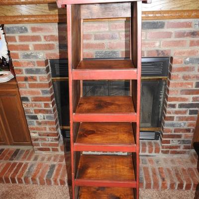 Beautiful wood tiered display cabinet