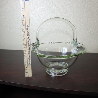 Beautiful candle wick glass basket