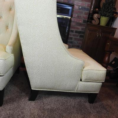 Pair of wingback chairs