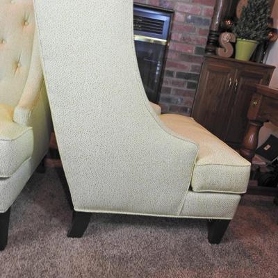 Pair of wingback chairs