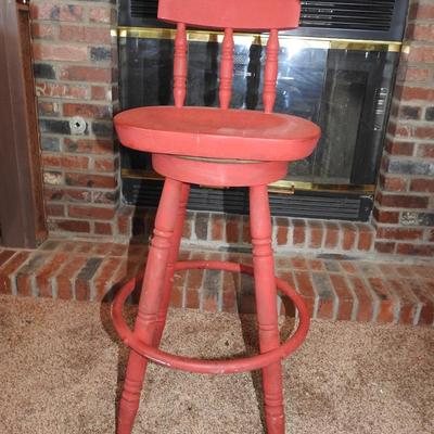 Nice old red barstool