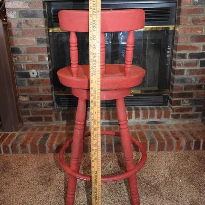 Nice old red barstool