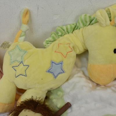 Baby Toys and Accesories: Monkey Puppet, Unicorn, Blanket, and Bibs, Mega Blocks