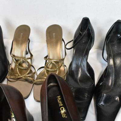 7 Pairs of Women's Shoes, Heels, Size 8 1/2 - 9