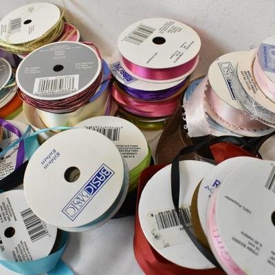 Holiday/Decor Lot, Assorted Ribbon, Number Decor