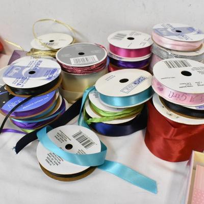 Holiday/Decor Lot, Assorted Ribbon, Number Decor