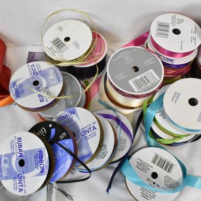 Holiday/Decor Lot, Assorted Ribbon, Number Decor