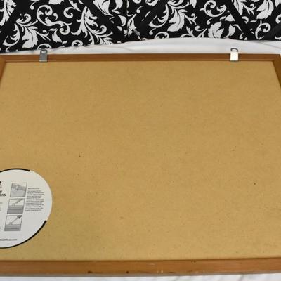3 Pc Home Decor, 2 Black and White Fabric Wall Panels, Pin Board