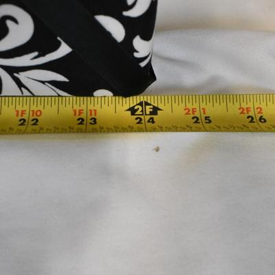 3 Pc Home Decor, 2 Black and White Fabric Wall Panels, Pin Board