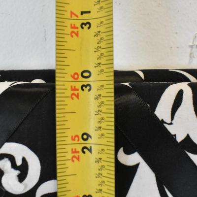 3 Pc Home Decor, 2 Black and White Fabric Wall Panels, Pin Board