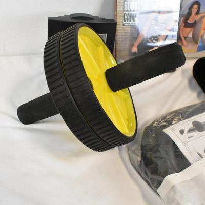Fitness and Personal Care Items, Workout DVD's, Floor Roller, Back Brace