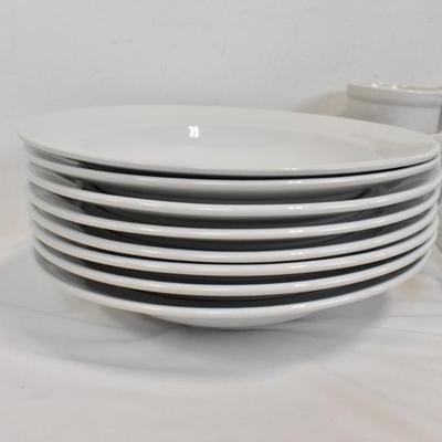 Kitchen Lot, Napkin Holder, Ramekins, Plastic Container, White Dishes