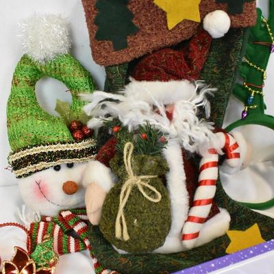 Christmas Lot: Stockings, Gift Boxes, Ornaments