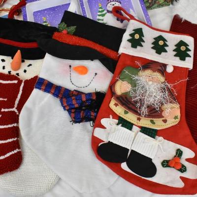 Christmas Lot: Stockings, Gift Boxes, Ornaments