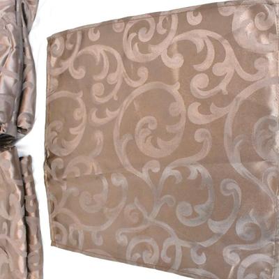 6 Table Cloths, Brown, , 34 Napkins, Two 60"x84" Square, 4 Oval 60" x 84"