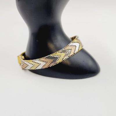 MILOR GOLD OVER STERLING SILVER RICCIO CHAIN BRACELET