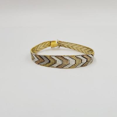 MILOR GOLD OVER STERLING SILVER RICCIO CHAIN BRACELET