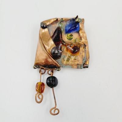 FANTASTIC COPPER ART PIN
