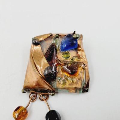 FANTASTIC COPPER ART PIN