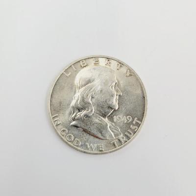 (3) 1948 & 1949 (90%) BENJAMIN FRANKLIN HALF DOLLARS
