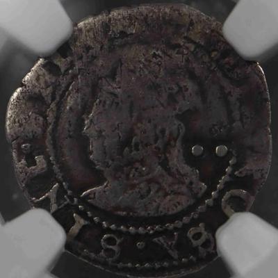 1551-1577 Queen Elizabeth I Medieval Silver Coin NGC GRADED