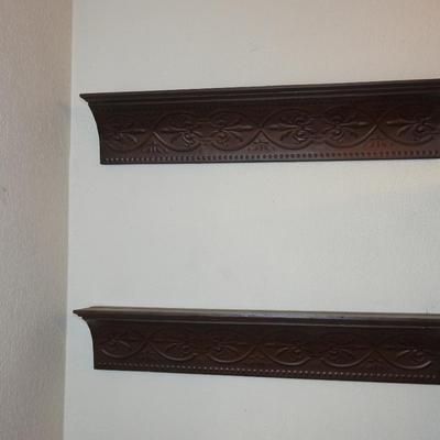 Pair of copper wall hangers