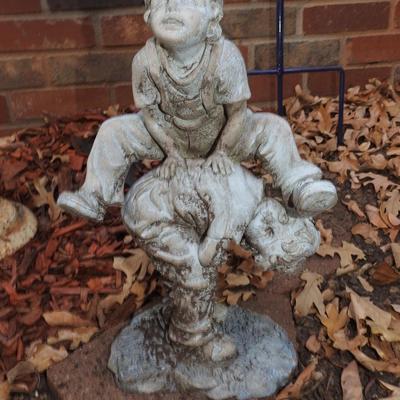 Yard art boys