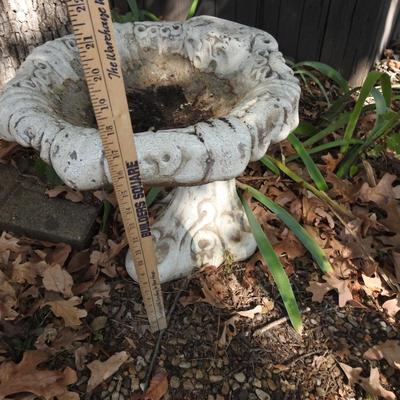 Small concrete bird bath