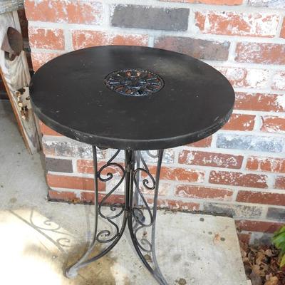 Wrought iron metal plant stand