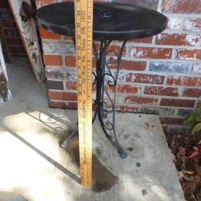 Wrought iron metal plant stand