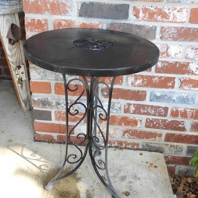 Wrought iron metal plant stand