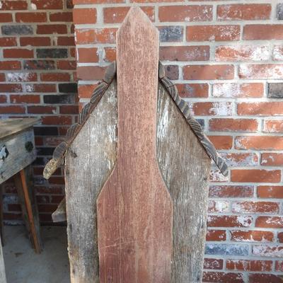 Large rustic yard art bird house