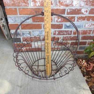 Large metal plant basket