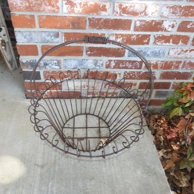 Large metal plant basket