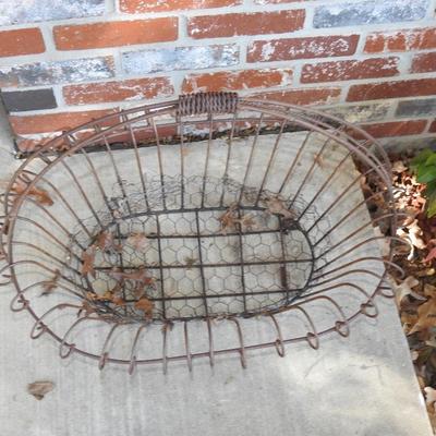 Large metal plant basket