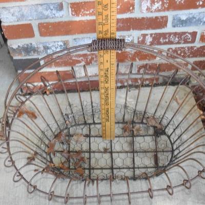 Large metal plant basket