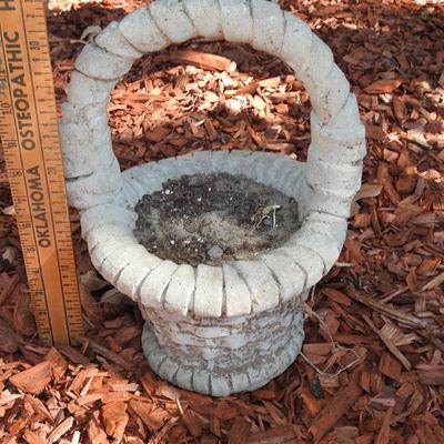 Beautiful concrete plant basket