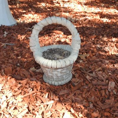 Beautiful concrete plant basket