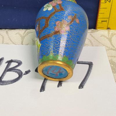 Small CloisonnÃ© Floral Vase