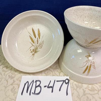 Home Spun Wheat Pattern bowls