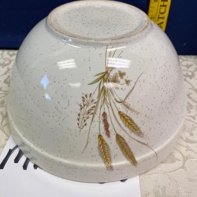 Home Spun Wheat Pattern Harvest Large Bowl
