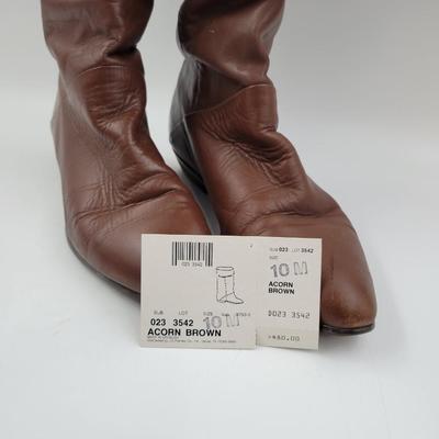 VINTAGE ACORN BROWN SLOUCH BOOTS SIZE 10
