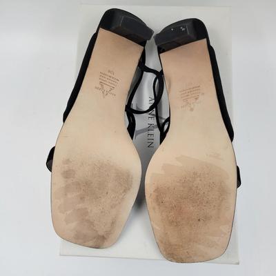 ANNE KLIEN STORY AL BLACK SATIN ELEGANT DRESS SHOES SZ 10