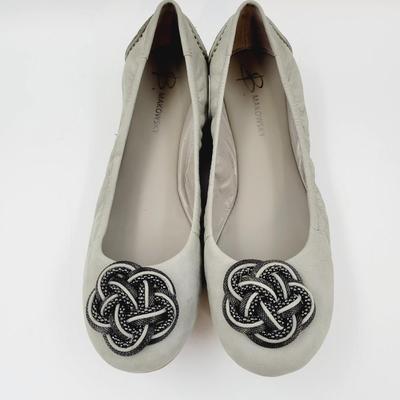 NEW B MAKOWSKY LEATHER w/ KNOTTED METAL SLIP ONS SIZE 10