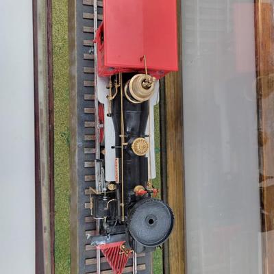 WOODEN FRAME & PLEXIGLASS MODEL ENGINE DISPLAY